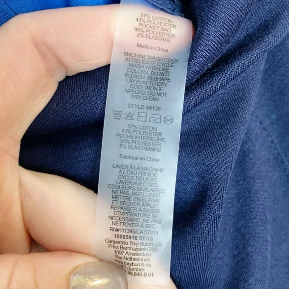 Tory Sport Blue Two Tone Wrap Maxi Skirt - Picture 14 of 14